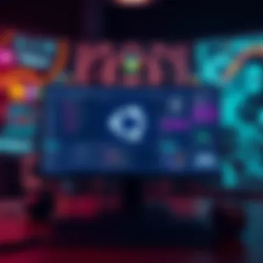 A computer screen displaying a Unity game interface with AI tools assisting in coding and design.