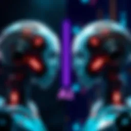 Two AI technology versions showcased side by side, highlighting their features and differences.