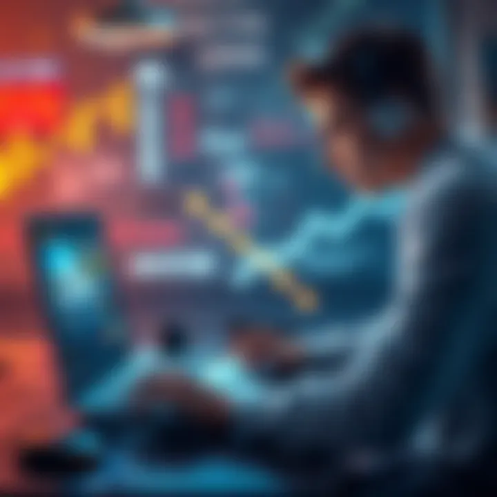 Person working on a laptop to create AI-generated advertising videos
