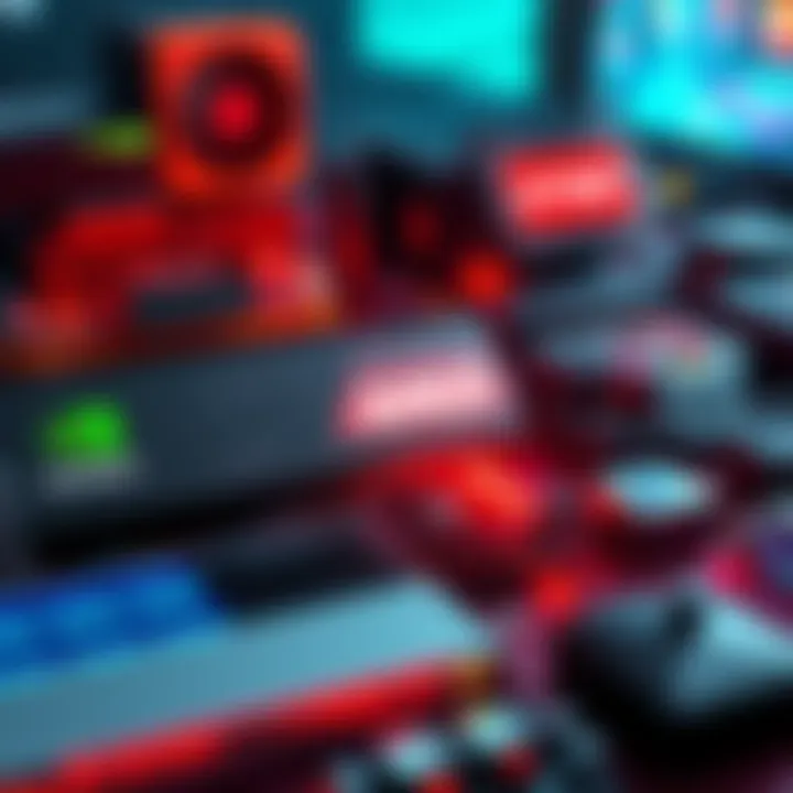AI Video Generation Hardware A collage of computer hardware including NVIDIA GPUs, AMD Ryzen, and Mac Studio for AI video generation