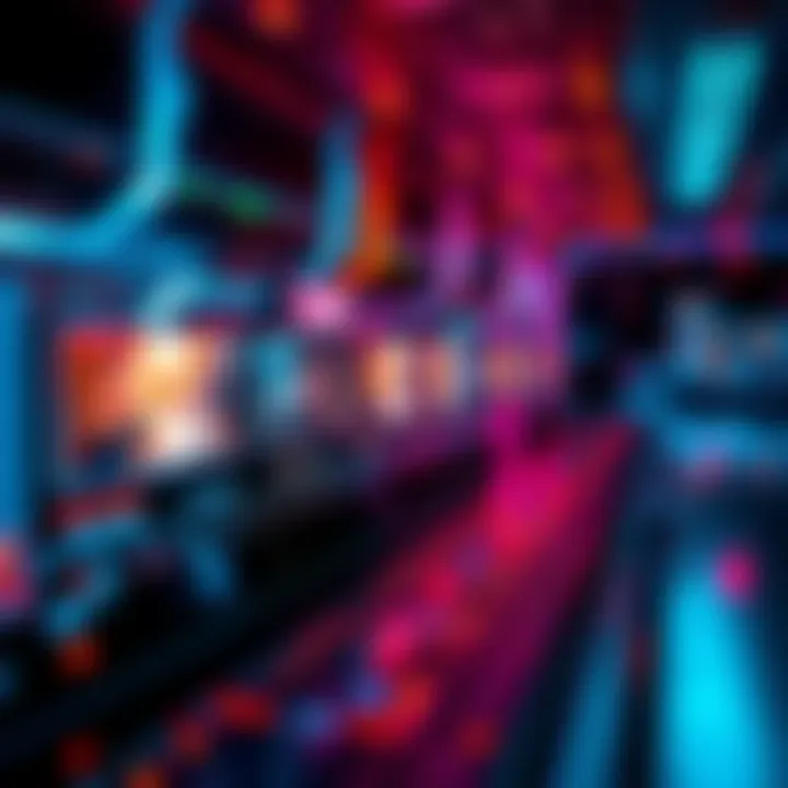 A digital representation of an AI video generator interface, showcasing a timeline with video clips longer than one minute.