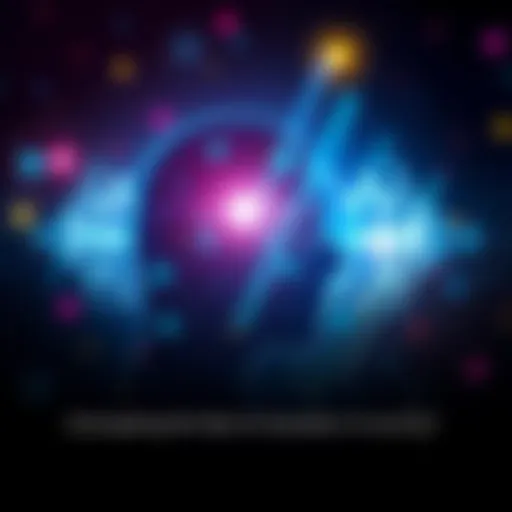 A futuristic depiction of AI voice technology with a human silhouette and sound waves representing conversation, symbolizing advancements in voice interaction.