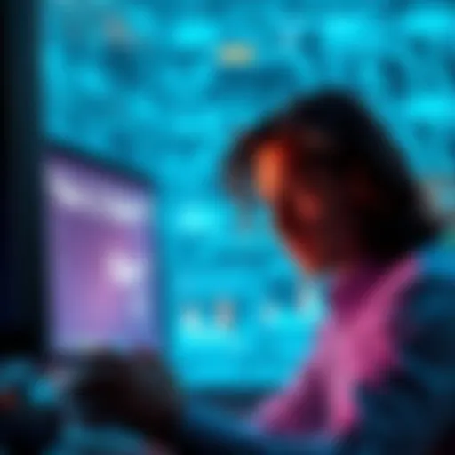 A visual representation of AI writing, featuring a computer screen displaying the phrase 'Not X, But Y' with a thoughtful person in the background analyzing it.