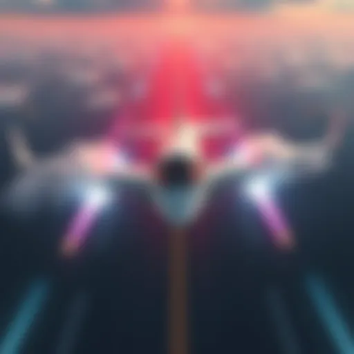 A digital representation of an aircraft adjusting its speed and drag in Unreal Engine 5's Chaos system, showcasing flight simulation features.