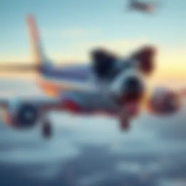 A creative illustration of an airplane designed with dog features, showcasing a whimsical blend of aviation and canine elements.