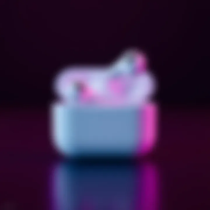 AirPod Pro Model Render A 3D model of an AirPod Pro created in one hour, showcasing a clay render and wireframe analysis.