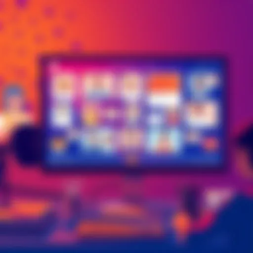 Illustration showing a computer screen with multiple fake account profiles and a chat interface, symbolizing Alibaba's tactics to replicate Claude through conversations.