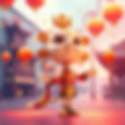 Alibaba Qwen AI Model An illustration showing Alibaba's Qwen AI model promoting positive messages about China in English, with Chinese symbols in the background.