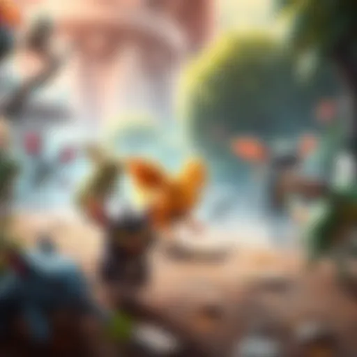 Various critters from Allmage showcasing their unique walk cycles in a colorful environment.