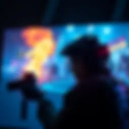 A character from the alpha gameplay displayed on screen, showcasing a dynamic in-game action scene