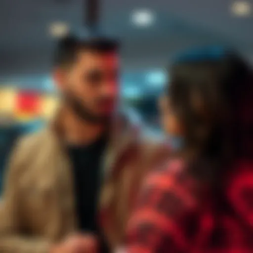 A humorous alpha male meme depicting a man with a confident posture, looking towards a woman who appears uninterested, highlighting the friendzone concept