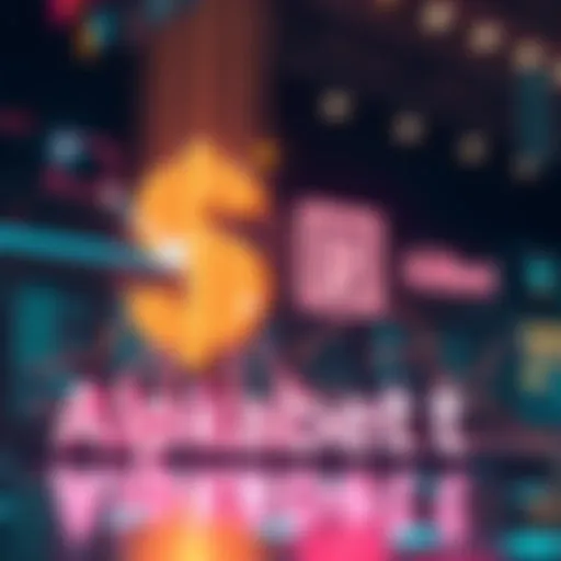 A digital representation of Alphabet's AI expansion plan with a large dollar sign and tech visuals, alongside Berkshire Hathaway's logo symbolizing their $10 billion investment.