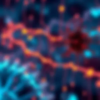 A digital representation of the Gemini Coding Agent improving genomic sequencing and disaster prediction, showcasing technology's effect on health and power industries.