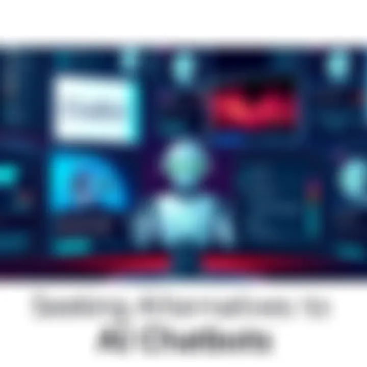 Alternatives to AI Chatbots A selection of chatbot interfaces displayed on screens, highlighting diverse features and functionalities for user engagement.