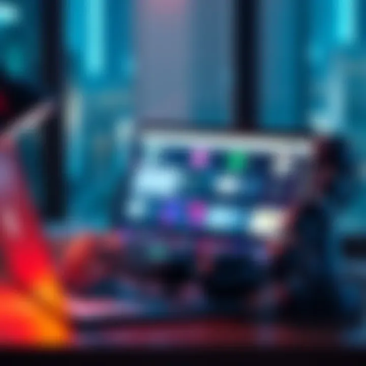 A person evaluating different online platforms for AI services on a laptop