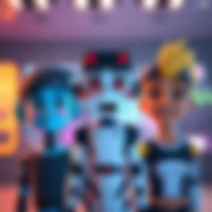 Three colorful animated characters representing new AI shows on Prime Video
