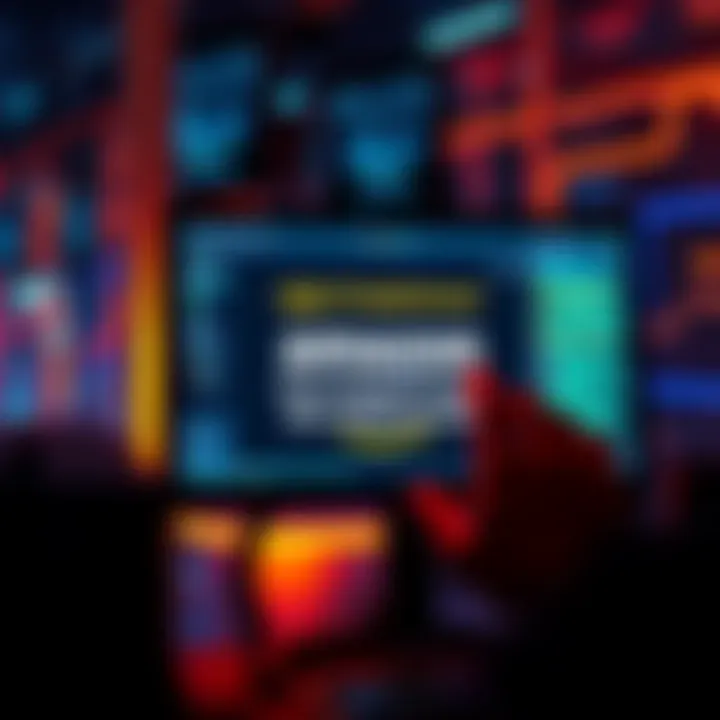 A person looking at a computer screen displaying the message about Amazon ending its AI leaderboard program due to cheating