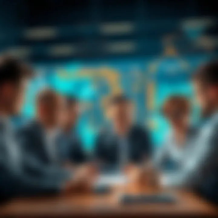 A group of American tech leaders discussing strategies to protect intellectual property and enhance artificial intelligence development.