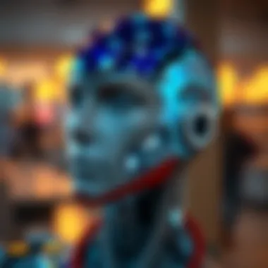 A creative representation of an AI-generated model showcasing elements of American culture and identity.