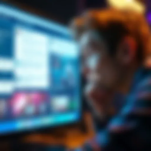 A person looking thoughtfully at a screen showing comments from forums discussing a controversial opinion