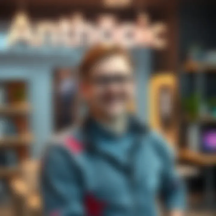 Andrej Karpathy smiling while standing in front of Anthropic's office.