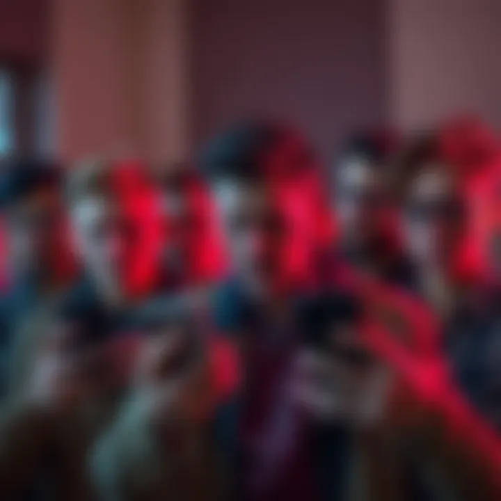 Group of frustrated people holding iPhones with expressions of anger over new age verification changes