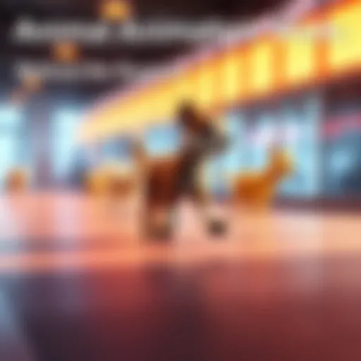 Preview of an animated animal walk cycle in development, showing frames of a walking animal in motion.