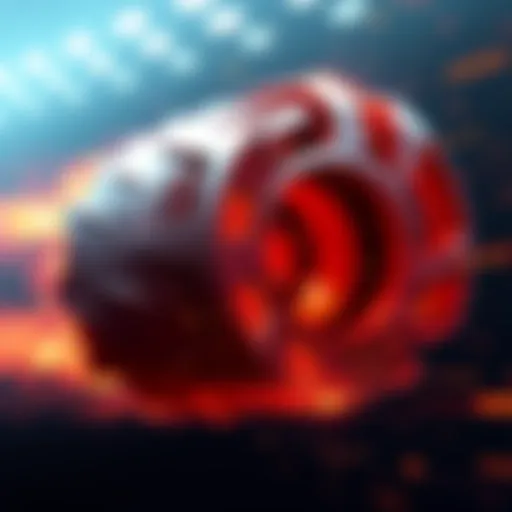 A visual representation showing the animation of a 100kg rigid body in motion, illustrating the dynamics and physics involved.