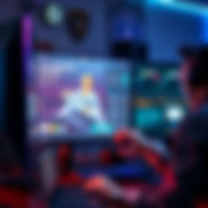 A game development scene showing a programmer adjusting animation settings on a computer screen, focusing on correcting animation loops.