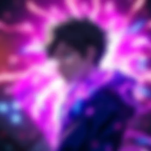 A visually striking anime aura effect created using After Effects, featuring bright colors and dynamic energy around a character.