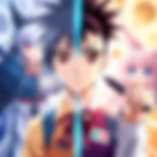 A side-by-side comparison of vibrant Anime characters and simple Grok stock images, showcasing their different styles and cultural significance.