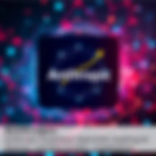 Anthropic logo representing their leadership in the AI industry with a graphic showing growth and success