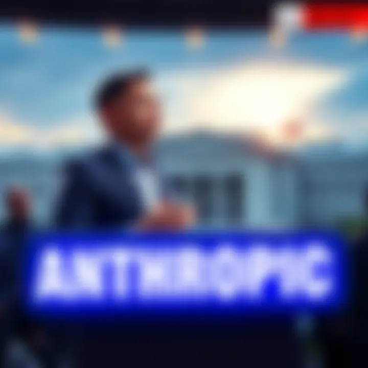 Anthropic CEO speaking at a press conference about AI's unreliability in military tasks, with Pentagon backdrop.