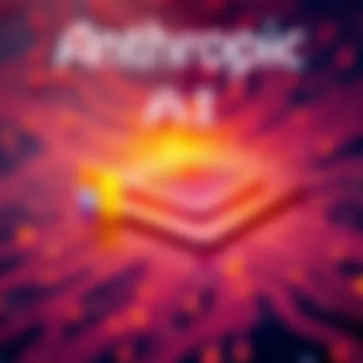 Anthropic and Microsoft logos with custom AI chip illustration representing collaboration