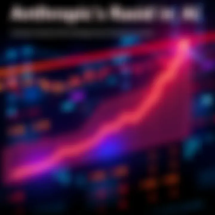 A graph showing Anthropic's rapid growth in the AI industry after a key meeting at the Pentagon, with increasing signups and interest from professionals.