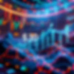 A futuristic graphic showing a digital forecast exceeding $30 trillion, symbolizing tech growth.