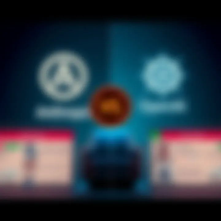 Anthropic logo alongside a visual representation of Claude, contrasting with OpenAI logo and ChatGPT advertisements, highlighting the ad-free promise of Claude.