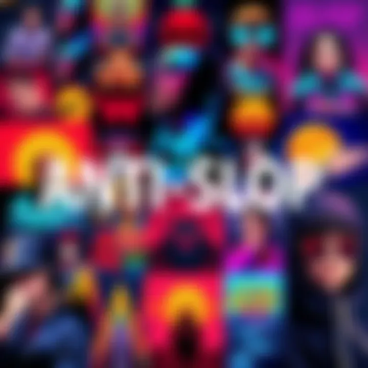 A collage showing various unique art styles from Anti-Slop YouTubers, featuring colorful graphics and distinct visual themes.