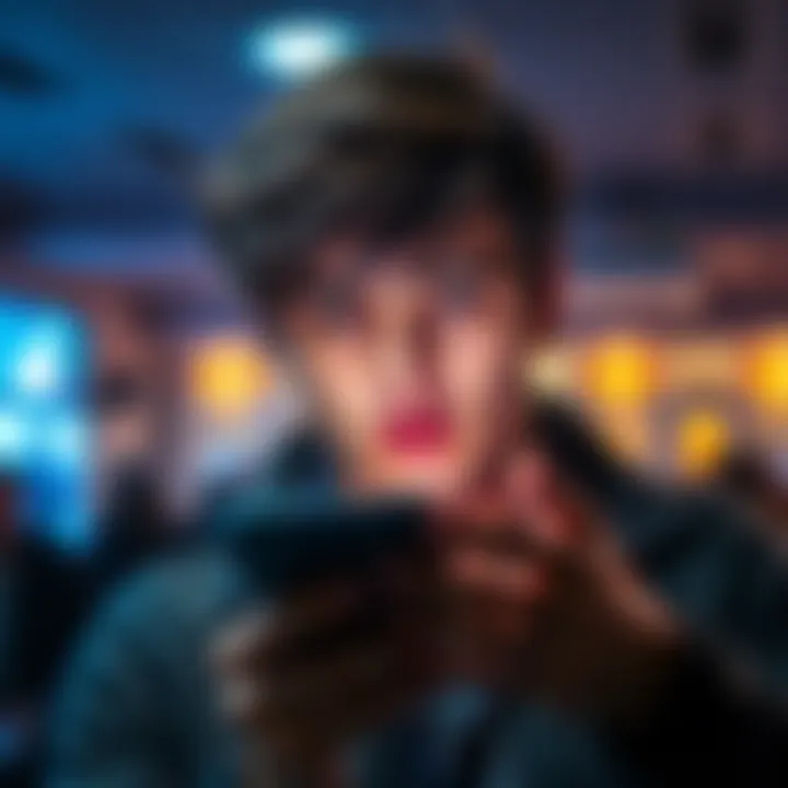 A person looking at their smartphone confused after an app update, unable to find new features.