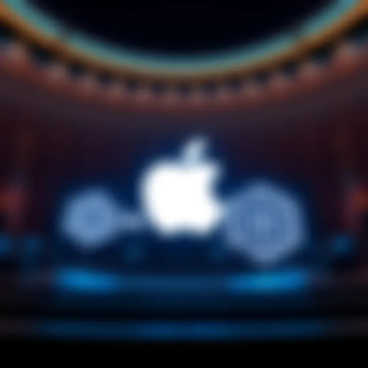 Apple and OpenAI Legal Fight Apple logo in front of a courtroom with OpenAI logo on display, symbolizing the legal battle over trade secrets.
