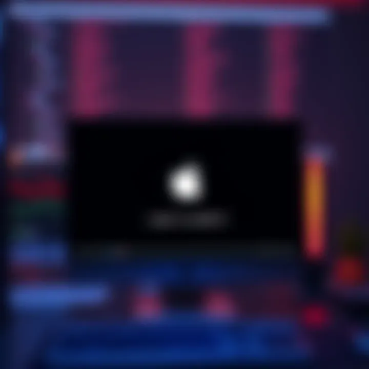 A computer screen displaying an Apple logo with a loading symbol, representing the delay in the iOS update for Apple AI.