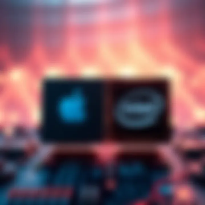 Comparison showing Apple's ARM chip outperforming Intel's x86 processor, highlighting energy efficiency and performance