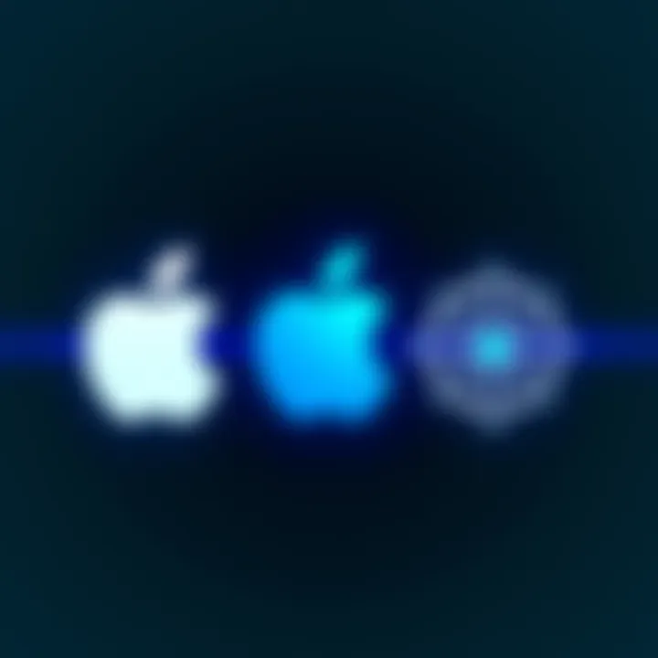 Apple and OpenAI Logos Logos of Apple and OpenAI representing their competition in AI technology