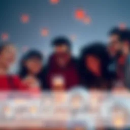 A group of friends laughing while playing lighthearted pranks on each other for April Fools' Day.