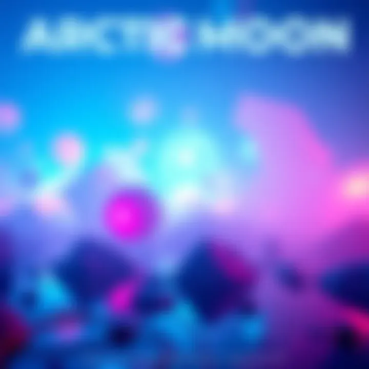 A vibrant visual from Arctic Moon's music video Nightscape Frequencies featuring abstract shapes and colors