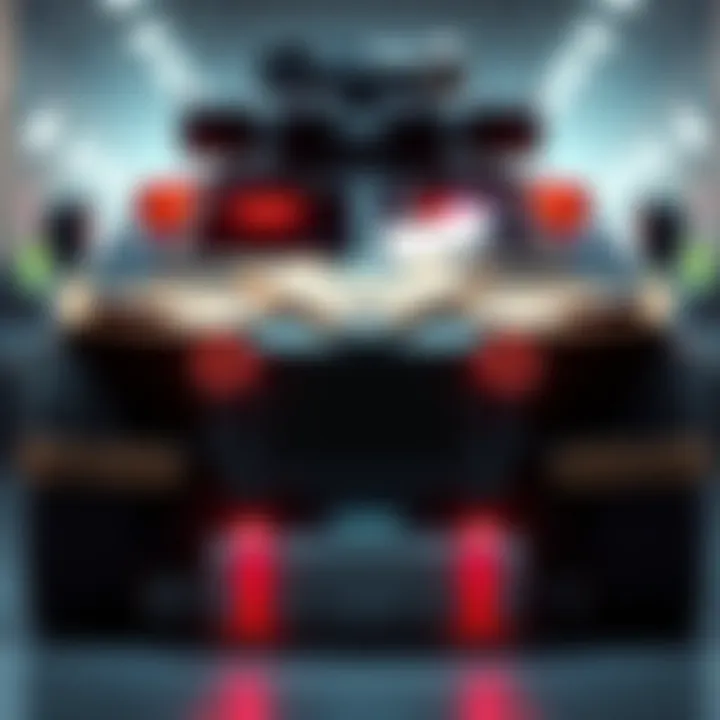 A rugged armored car designed for a war series, showcasing its military features and strong build.