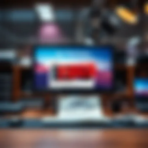 A newsroom with a computer screen displaying a news article and a 'fired' notice on desk.