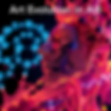 A visual journey showing AI-generated art from simple designs to intricate compositions, illustrating the contrast between early excitement and current complexity.