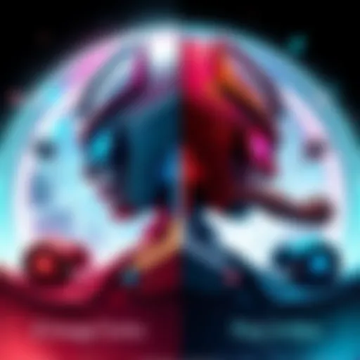 Side by side illustration showing differences in art style between Z-Image Turbo and Flux 2 Dev, highlighting speed vs complexity