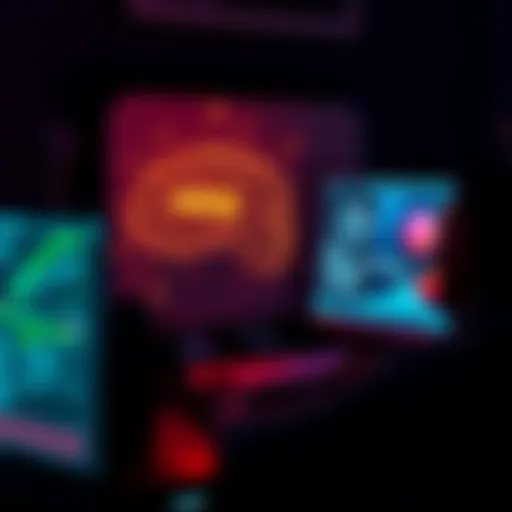 A person interacting with an AI program on a computer while creating artwork